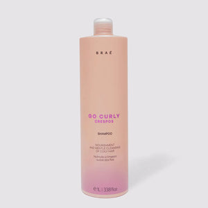 BRAÉ - Go Curly Shampoo for Textured Hair – 1L Gentle Cleansing and Hydration