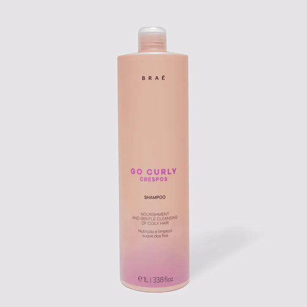 BRAÉ - Go Curly Shampoo for Textured Hair – 1L Gentle Cleansing and Hydration