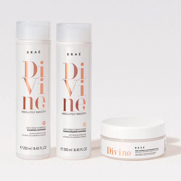 BRAÉ - Kit Divine: Shampoo 250ml, Conditioner 250ml, and Anti-Frizz Mask 200g