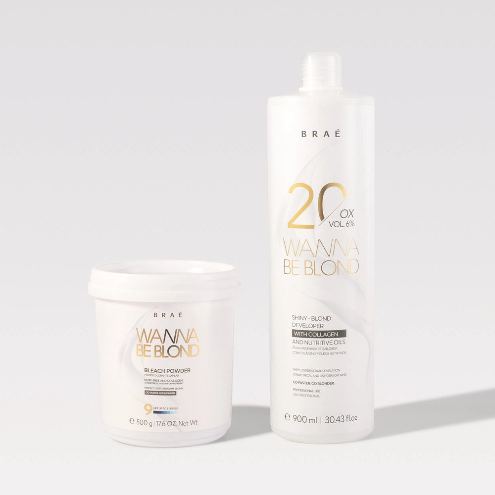 BRAÉ - Wanna Be Blond Kit: Bleaching Powder 500g + OX 20-Volume Developer 900ml