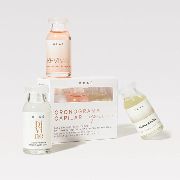 BRAÉ - Repair Hair Schedule Kit: 3 Ampoules (Revival, Bond Angel, Divine) 3x13ml