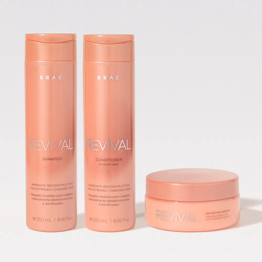 BRAÉ - Revival Kit: Shampoo 250ml, Conditioner 250ml, Reconstruction Mask 200g