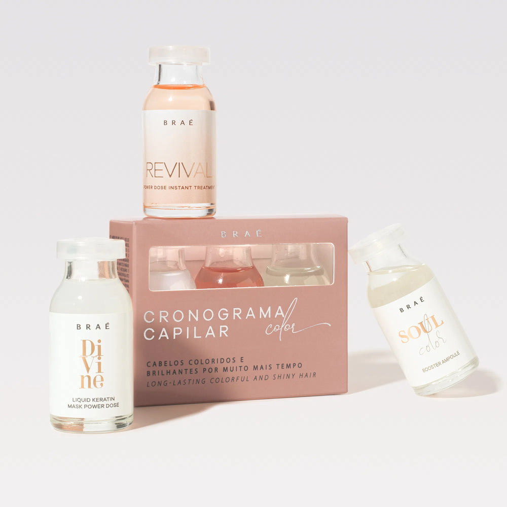 BRAÉ - Colour Hair Schedule Kit: 3 Ampoules (Revival, Soul Color, Divine) 3x13ml