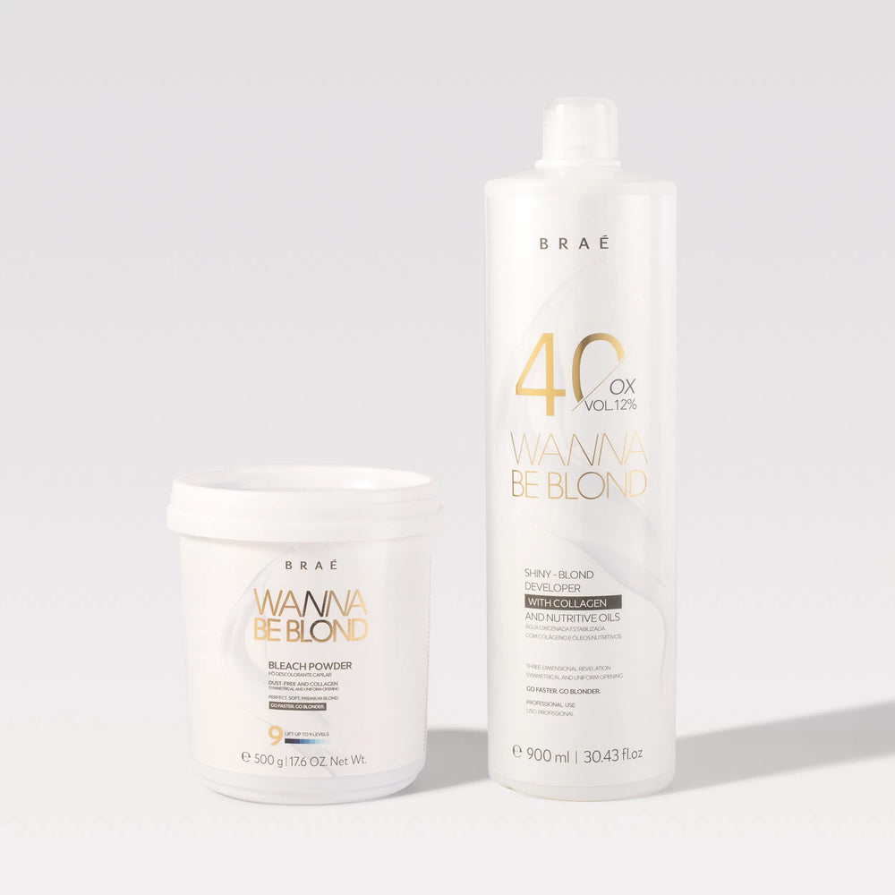 BRAÉ - Wanna Be Blond Kit: Bleaching Powder 500g + OX 40-Volume Developer 900ml