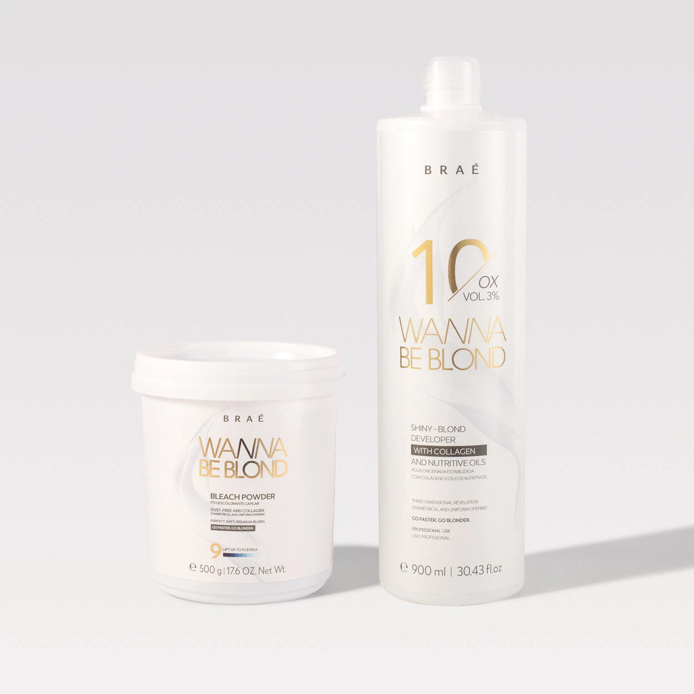 BRAÉ - Wanna Be Blond Kit: Bleaching Powder 500g + OX 10-Volume Developer 900ml
